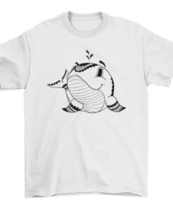 Mandala Whale Graphic Tee for Women and Men T-Shirt