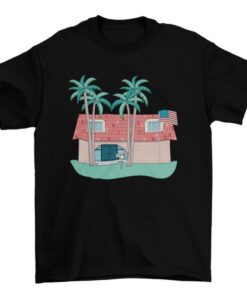 Tropical Frat House Graphic Tee for Men T-Shirt