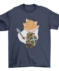 Knight Fox Graphic Tee Shirt for Men and Women T-Shirt