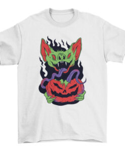 Halloween Vampire and Pumpkin T-Shirt for Men and Women T-Shirt