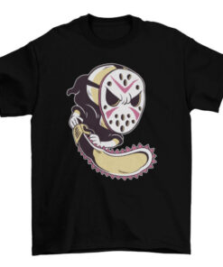 Grim Reaper Hockey Mask and Chainsaw T-Shirt
