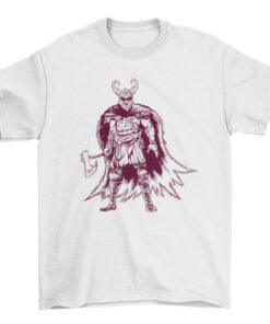 Odin Posing Graphic Tee Shirt - Norse Mythology God Viking Warrior Top T-Shirt
