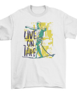 Live on Tape Graphic Tee - Retro Style Music Shirt for Men and Women T-Shirt