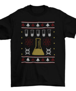 Science Ugly Sweater Holiday T-Shirt for Men and Women T-Shirt