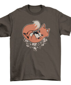 Sakura Fox T-Shirt - Japanese-Inspired Graphic Tee for Men and Women T-Shirt