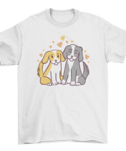 Dog Love Heart Graphic Tee Shirt for Pet Lovers T-Shirt