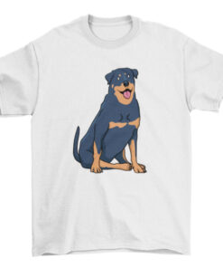 Rottweiler Sitting Graphic Tee Shirt for Dog Lovers T-Shirt