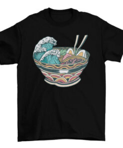 Japanese Wave Ramen Graphic Tee Shirt for Men and Women T-Shirt