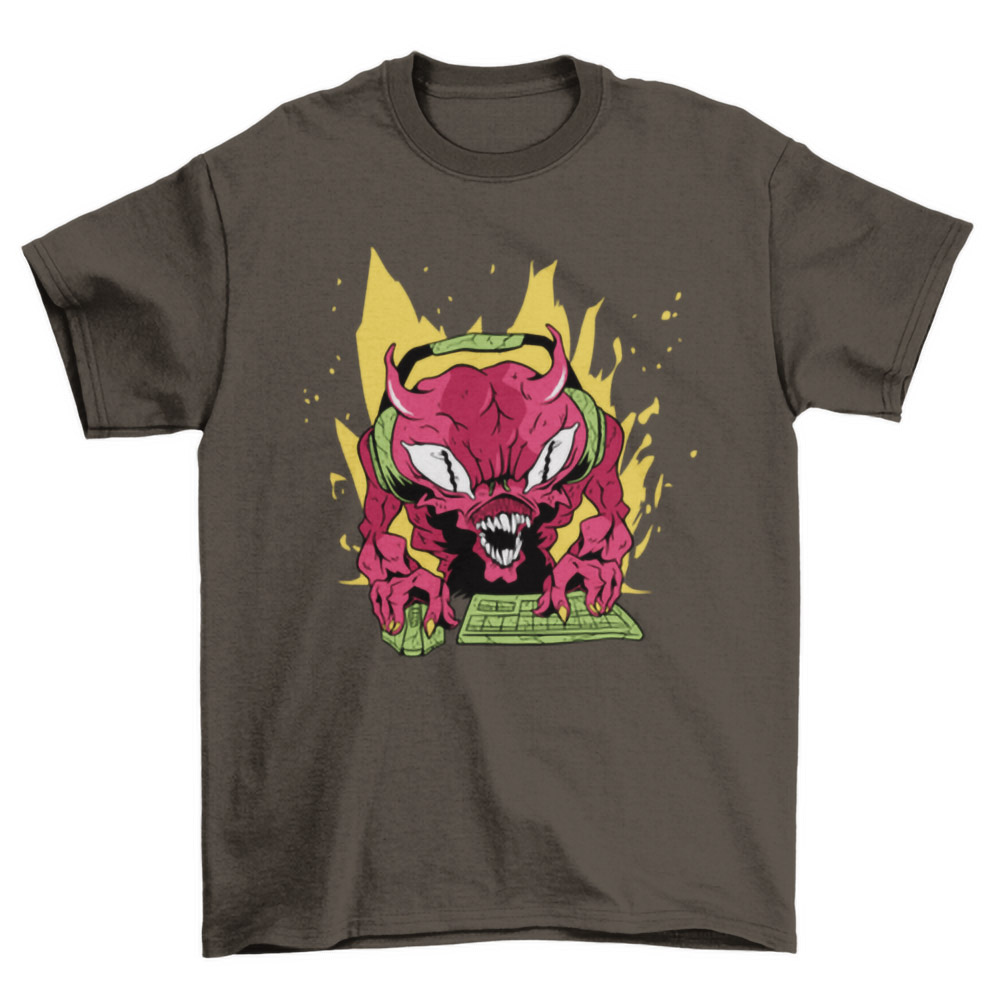 Gamer Demon Graphic Tee for Video Game Fans T-Shirt