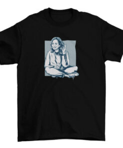 Kamala Harris Smiling Sneakers and Pearls T-Shirt Illustration T-Shirt