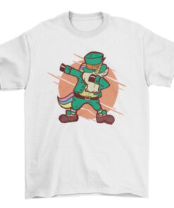 Leprechaun Dabbing Unicorn Tee Shirt Design for St Patrick's Day T-Shirt