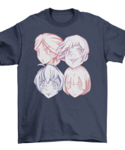 Cute Anime Faces Graphic Tee Shirt for Men and Women T-Shirt