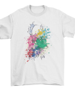 Watercolor Deer Graphic Tee Shirt for Men and Women T-Shirt