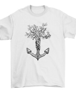 Nautical Anchor Tree Graphic Tee Shirt for Men and Women T-Shirt