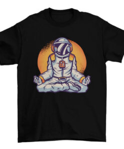 Astronaut Meditating Tee - Space Themed Yoga Shirt T-Shirt