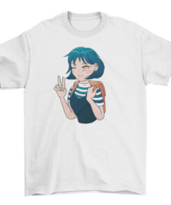 Anime Girl Turtleneck Tee-Shirt for Women T-Shirt