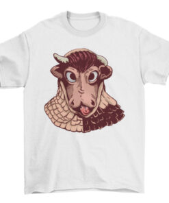 Cow Carnival Mask Graphic Tee Shirt T-Shirt