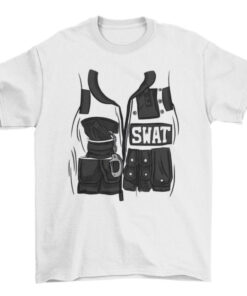 Swat Vest Uniform Pockets Tee Shirt for Men T-Shirt