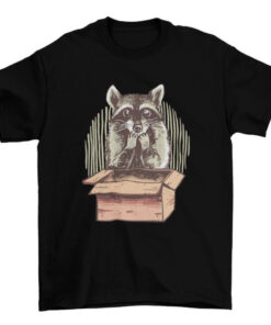 Raccoon Box T-Shirt Design for Animal Lovers T-Shirt