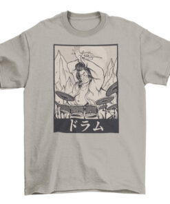 Japanese Samurai Drummer Tee Shirt T-Shirt
