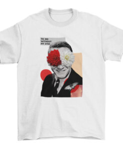 Vintage Floral and Swirls Tee with Man and Flowers T-Shirt