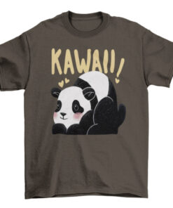 Cute Cartoon Bear and Panda T-Shirt in Cool Kawaii Style T-Shirt