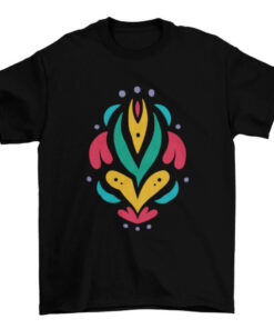 Otomi Abstract Flowers Nature T-Shirt Design for Women and Men T-Shirt