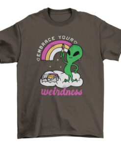 Alien Rainbow Painting Tee Shirt for Men and Women T-Shirt