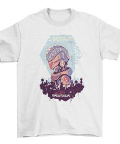 Cyber Urban Sci-Fi Robot Tee for Men and Women T-Shirt