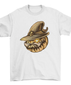 Halloween Pumpkin Head Sunglasses and Witch Hat - Scary and Unique Seasonal Fashion T-Shirt