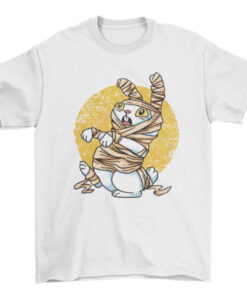 Cute Cartoon Mummy Rabbit Animal T-Shirt Funny Horror Egypt Design T-Shirt
