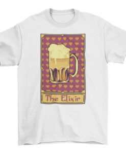 Pixel Tarot Card Beer Drink Tee Shirt for Men and Women T-Shirt
