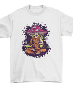 Mushroom Monk Graphic Tee - Unique Fungi Shirt for Men and Women T-Shirt