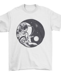 Astronaut Yin Yang Space Tee for Men and Women T-Shirt