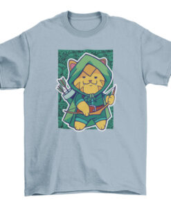 Archer Cat Graphic Tee Shirt - Funny Feline Design for Cat Lovers T-Shirt