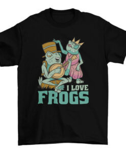 Frog Musician and Princess Graphic Tee Shirt T-Shirt