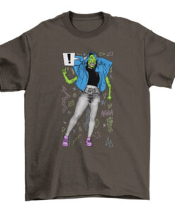 Fun Gooey Green Monster Creature Black and White Photograph T-Shirt