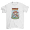 Nature T-Shirt with Cool Frog Inside Mason Jar and Mushroom Leaves T-Shirt