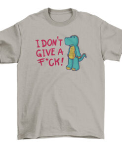 Funny Careless Dinosaur Cartoon T-Shirt