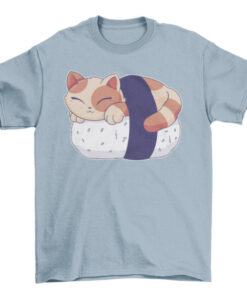 Sushi Cat Sleeping Animal T-Shirt