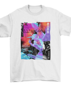 Trippy Vaporwave Psychedelic Art Statue Collage Quote and Reality Is an Illusion T-Shirt