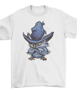 Angry Owl with Witch Hat Halloween T-Shirt