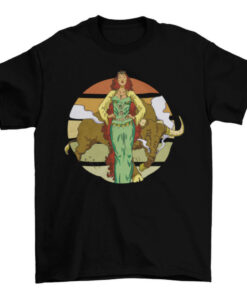 Cool Wildlife Queen Maeve and Bull Buffalo T-Shirt for Women and Men T-Shirt