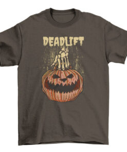 Halloween Pumpkin Deadlift T-Shirt for Fitness Enthusiasts T-Shirt
