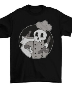 Skeleton Baker Retro Cartoon Tee Shirt T-Shirt