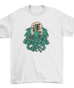 Cthulhu Monster Tentacles and Good Luck Character T-Shirt