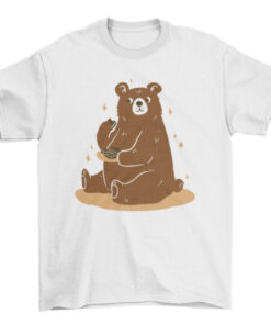 Grizzly Bear Tee for Women and Girls - Cute Graphic Shirt T-Shirt
