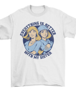 Sisters Illustration Tee for Women - Cute and Stylish Shirt T-Shirt