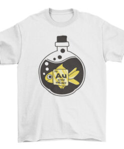 Fashionable Gold Fish Pet Chemistry T-Shirt with Chemical Element AU T-Shirt