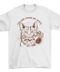 Hypnotic Cat Animal T-Shirt for Men and Women T-Shirt